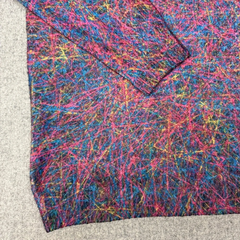 Unbranded Abstract Splatter Knit Sweater Size XL Multicolor Long Sleeve Crewneck